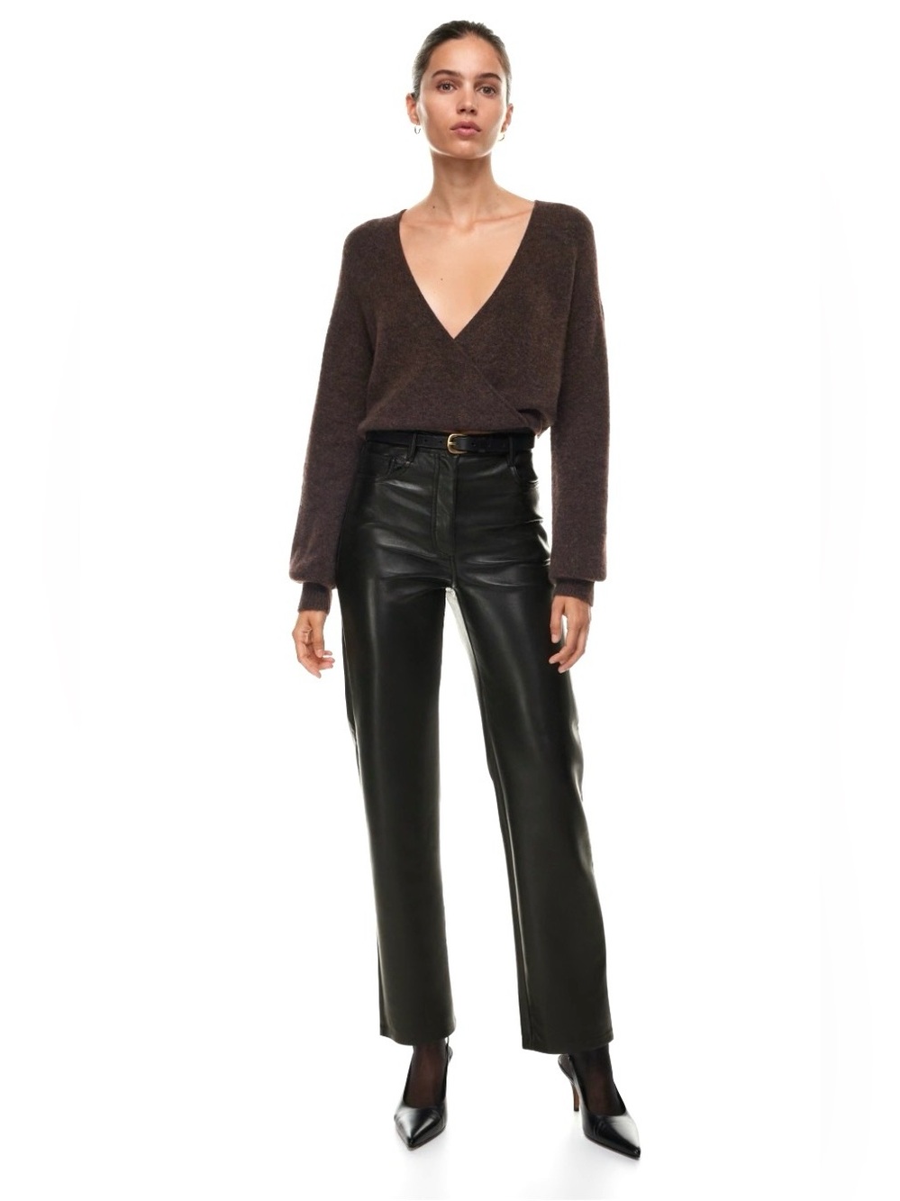 Wilfred The Melina Pant Faux Leather Straight Leg Pants Size 8